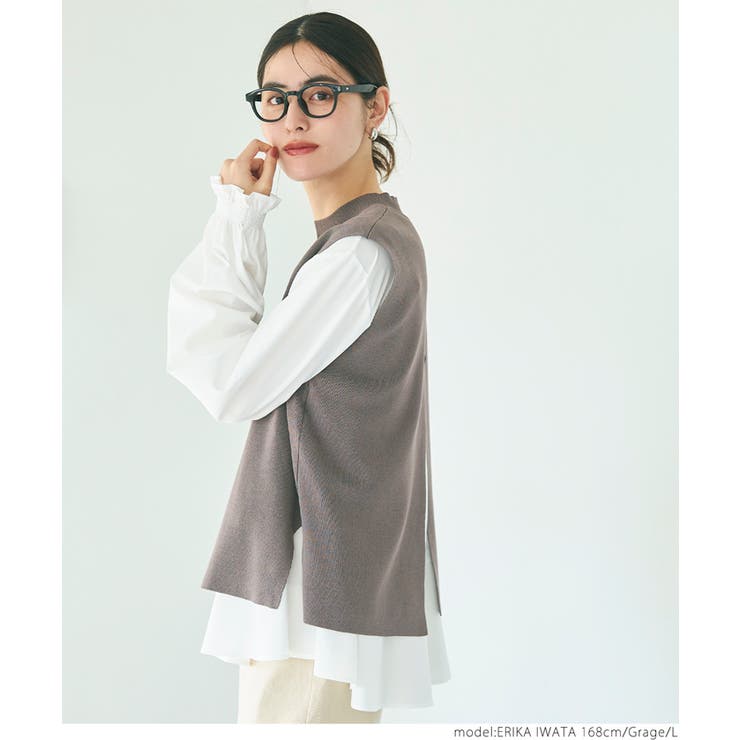 ニットベストセットブラウス レディース | coca | 詳細画像21 