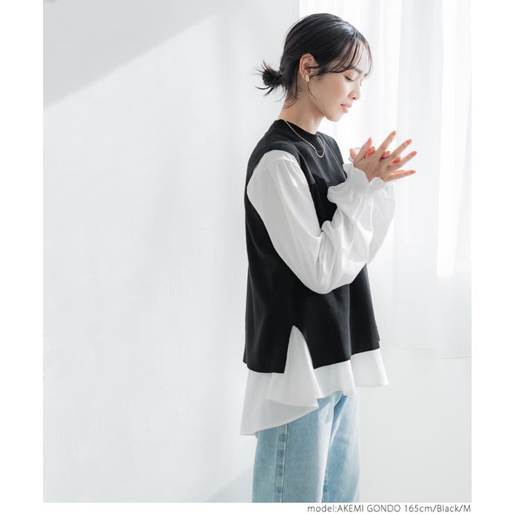 ニットベストセットブラウス レディース | coca | 詳細画像24 