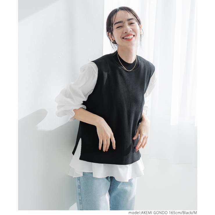 ニットベストセットブラウス レディース | coca | 詳細画像26 