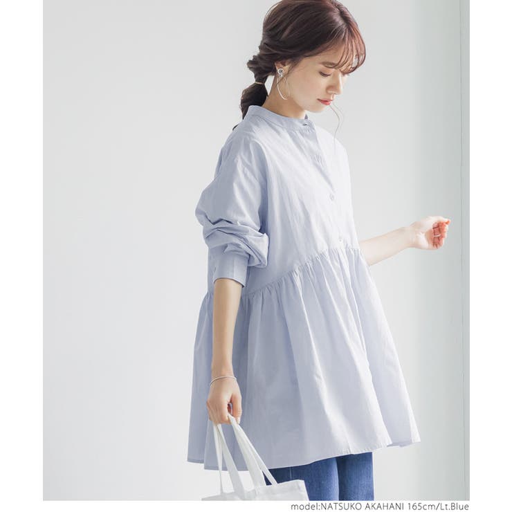 フロントボタンギャザーチュニック | coca | 詳細画像13 