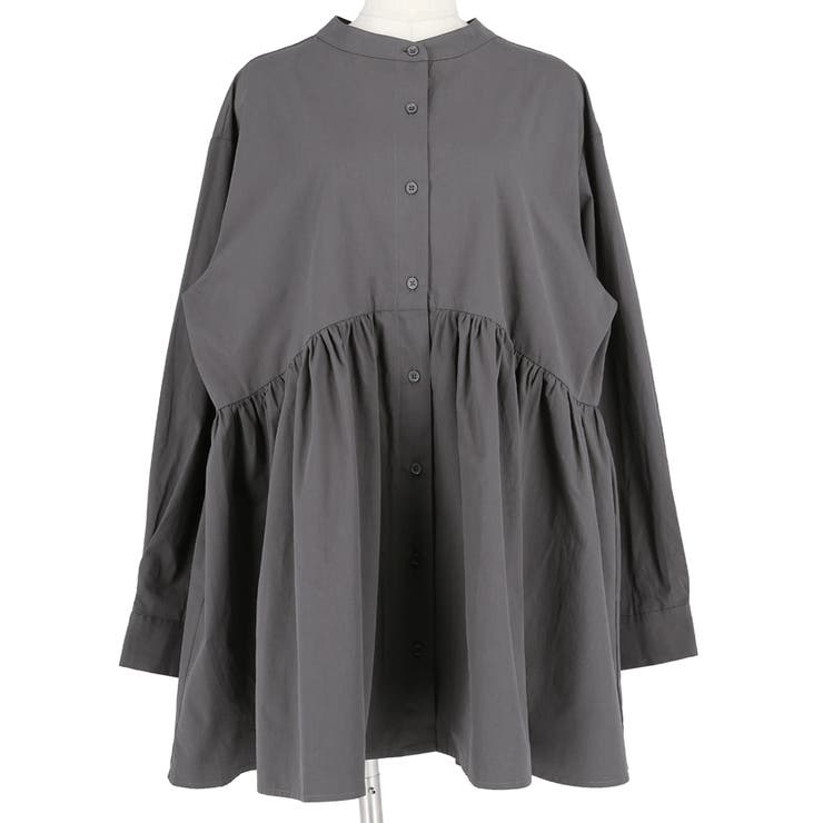 フロントボタンギャザーチュニック | coca | 詳細画像3 