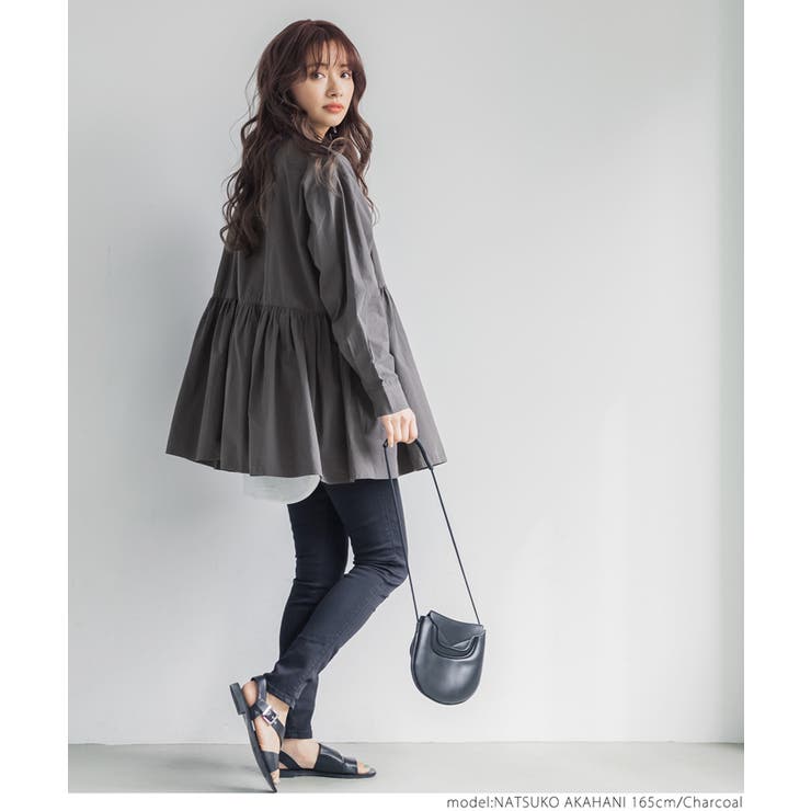 フロントボタンギャザーチュニック | coca | 詳細画像8 