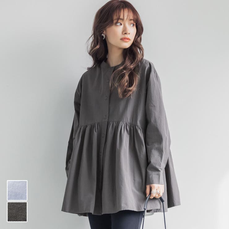 フロントボタンギャザーチュニック | coca | 詳細画像1 