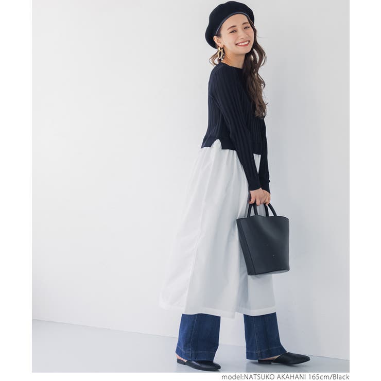 シャツ切り替えニットワンピース 品番 Pa Coca コカ のレディースファッション通販 Shoplist ショップリスト