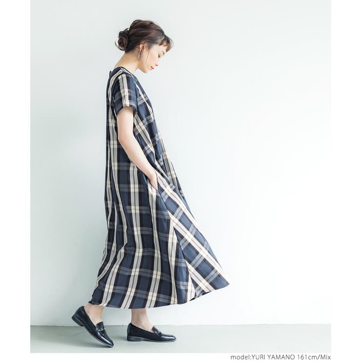 フレアタータンチェックワンピース | coca | 詳細画像7 