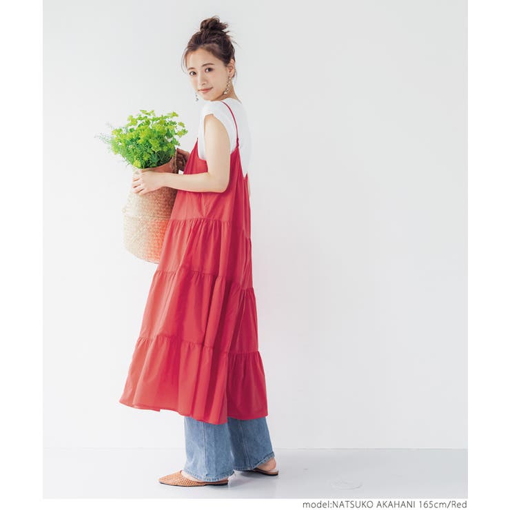 サマーコットンティアードキャミワンピース[品番：PA000011800]｜coca