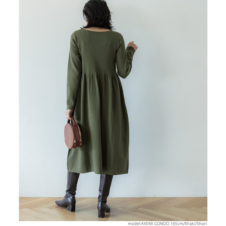 ボートネックニットワンピース[品番：PA000012101]｜coca（コカ）の