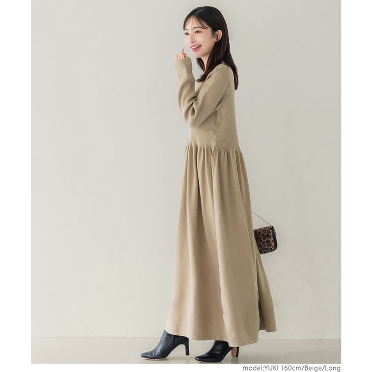 ボートネックニットワンピース[品番：PA000012101]｜coca（コカ