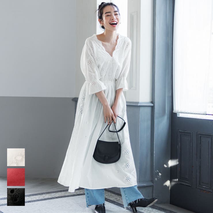 【PINUE】カットワークレースワンピース　Sサイズ PINUE カットワークレースワンピース｜Yahoo!フリマ（旧PayPay