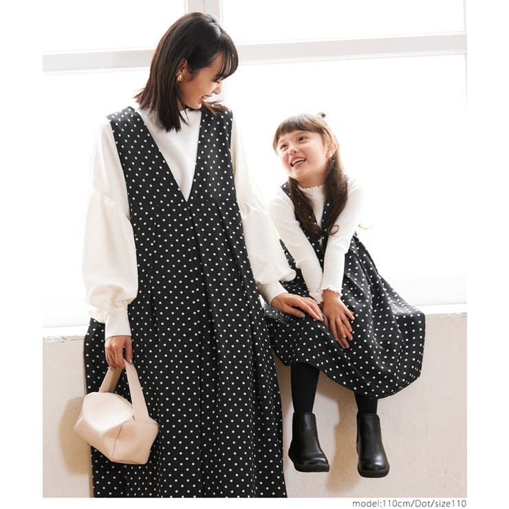 キッズ 親子お揃いシルエットフラワーワンピース | coca | 詳細画像12 