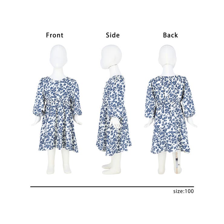 キッズ 親子お揃いシルエットフラワーワンピース | coca | 詳細画像14 