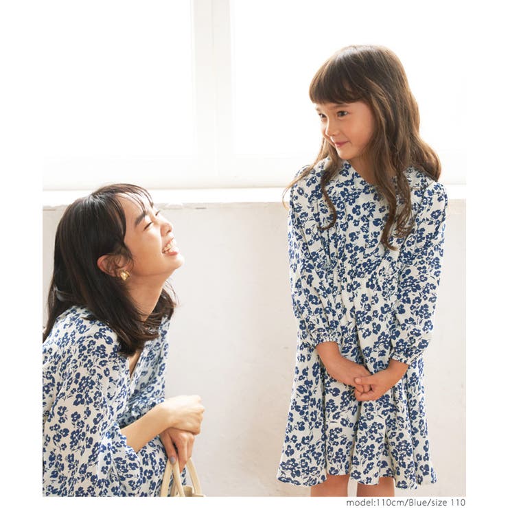 キッズ 親子お揃いシルエットフラワーワンピース | coca | 詳細画像7 