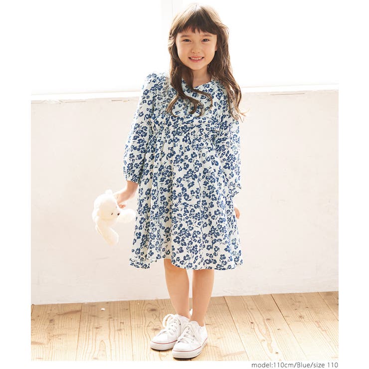 キッズ 親子お揃いシルエットフラワーワンピース | coca | 詳細画像9 