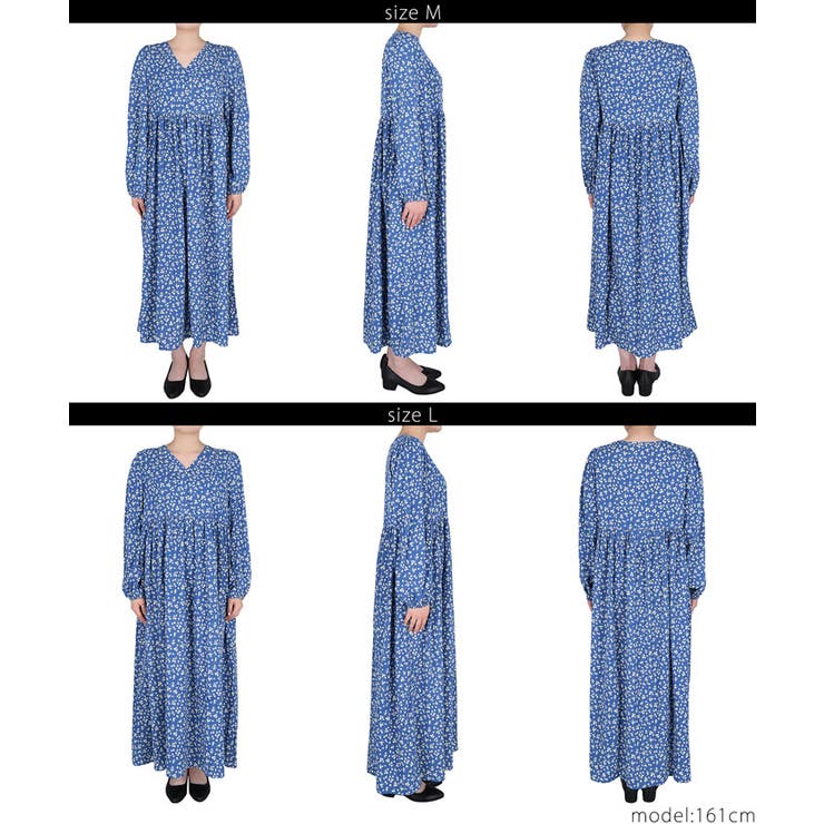 マーガレットブルーワンピース[品番：PA000012239]｜coca（コカ