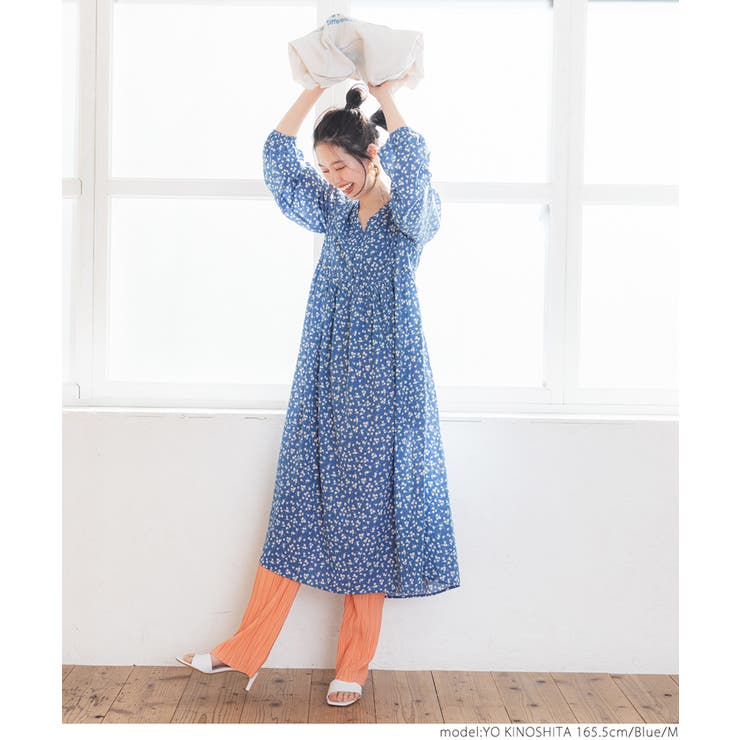 マーガレットブルーワンピース[品番：PA000012239]｜coca（コカ）の