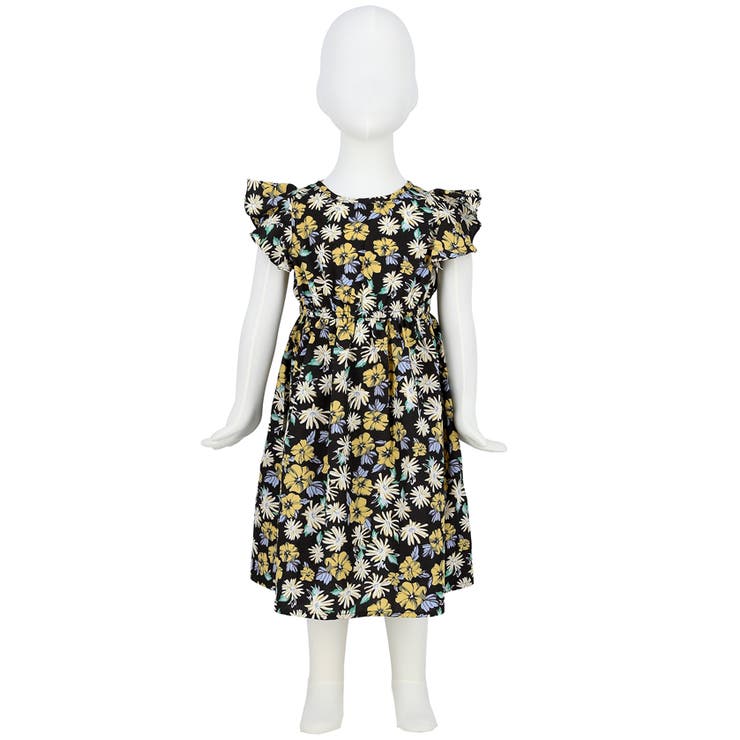 キッズ 親子お揃い袖フリルフラワーワンピース | coca | 詳細画像3 