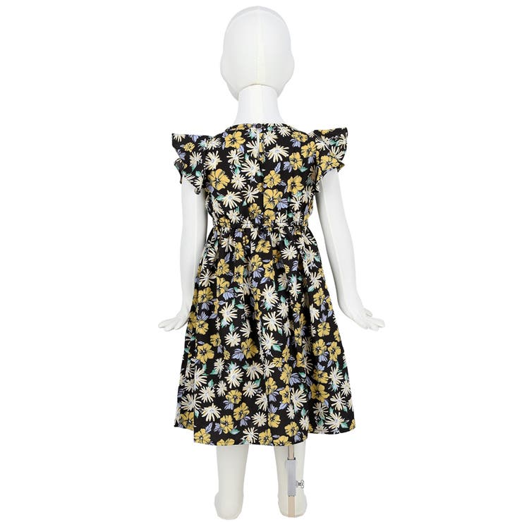 キッズ 親子お揃い袖フリルフラワーワンピース | coca | 詳細画像5 