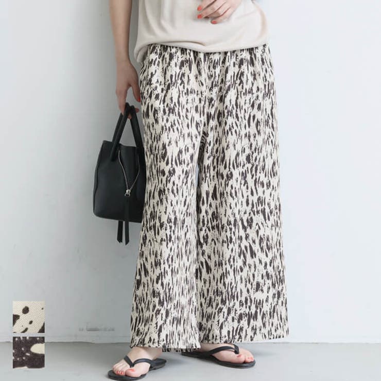 ペインティング柄ワイドパンツ[品番：PA000012629]｜coca（コカ