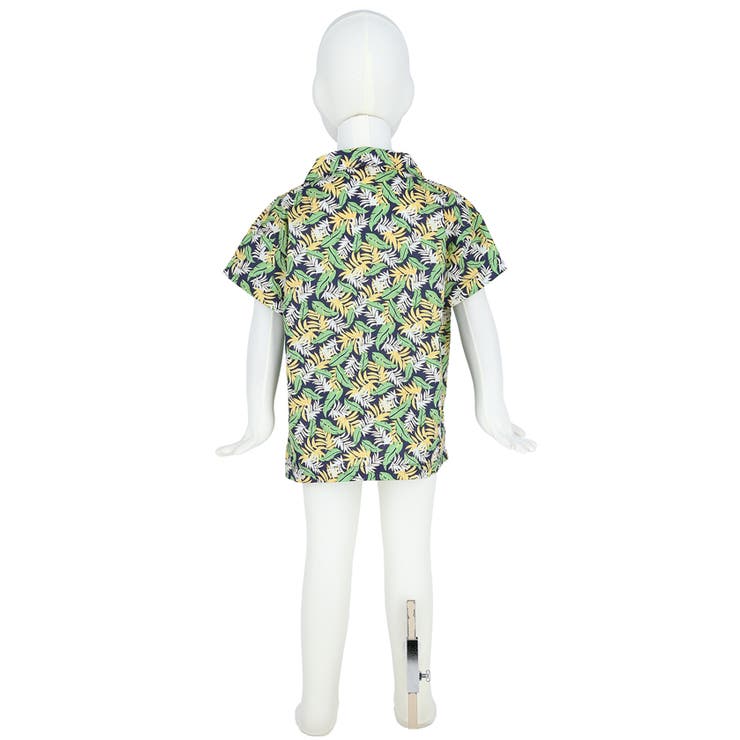 キッズ ミニリーフ＆フェザー柄アロハシャツ | coca | 詳細画像5 