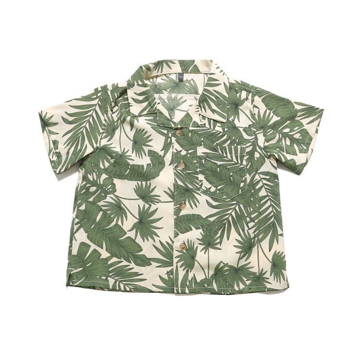 キッズ 親子お揃いリーフ柄リゾートアロハシャツ | coca | 詳細画像2 