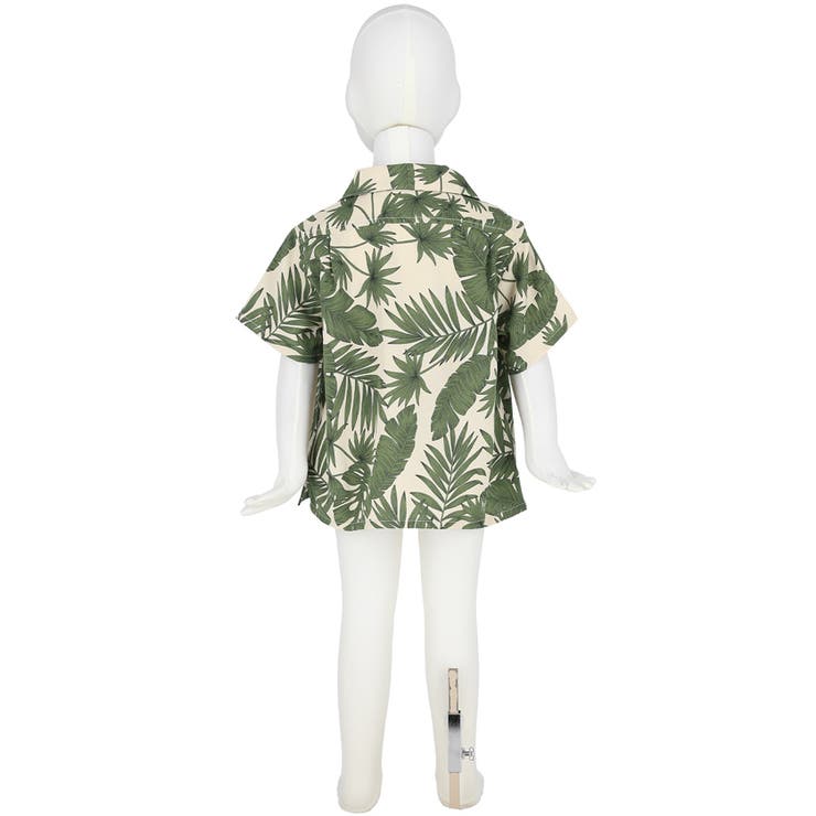 キッズ 親子お揃いリーフ柄リゾートアロハシャツ | coca | 詳細画像5 