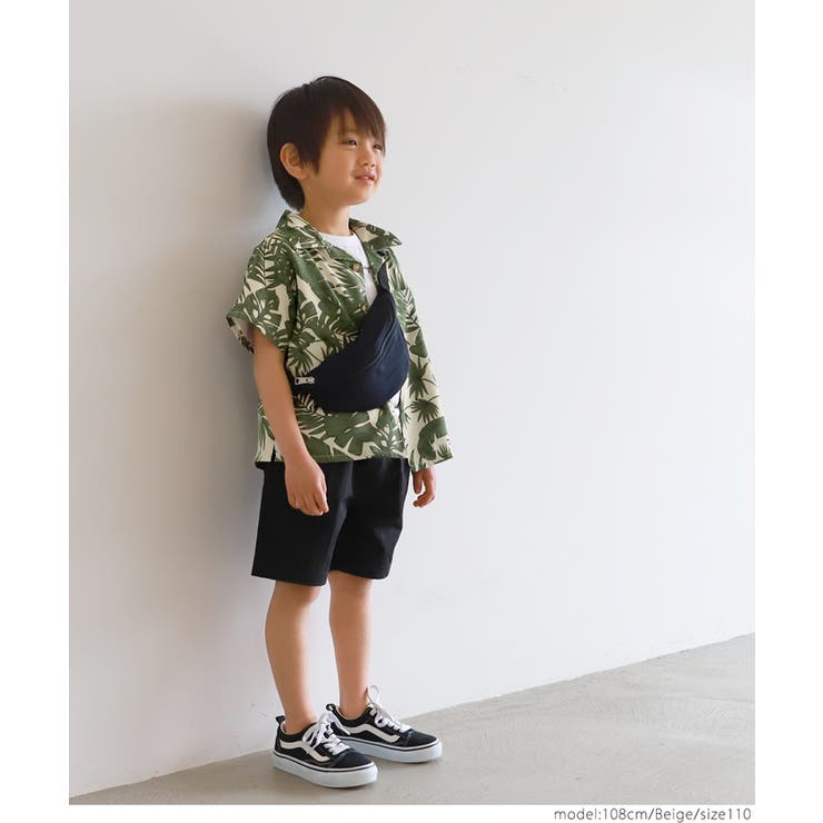 キッズ 親子お揃いリーフ柄リゾートアロハシャツ | coca | 詳細画像9 