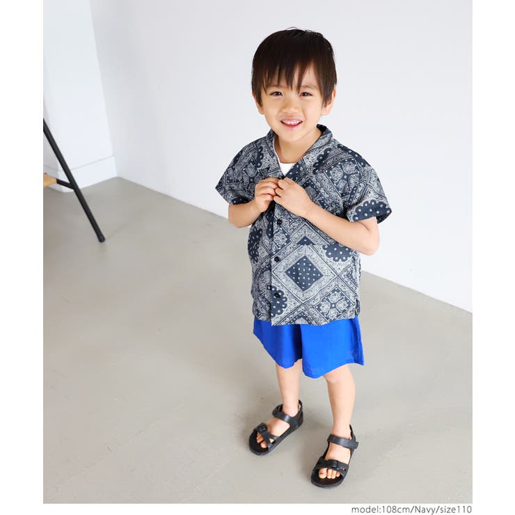 キッズ 親子お揃いバンダナアロハシャツ | coca | 詳細画像14 