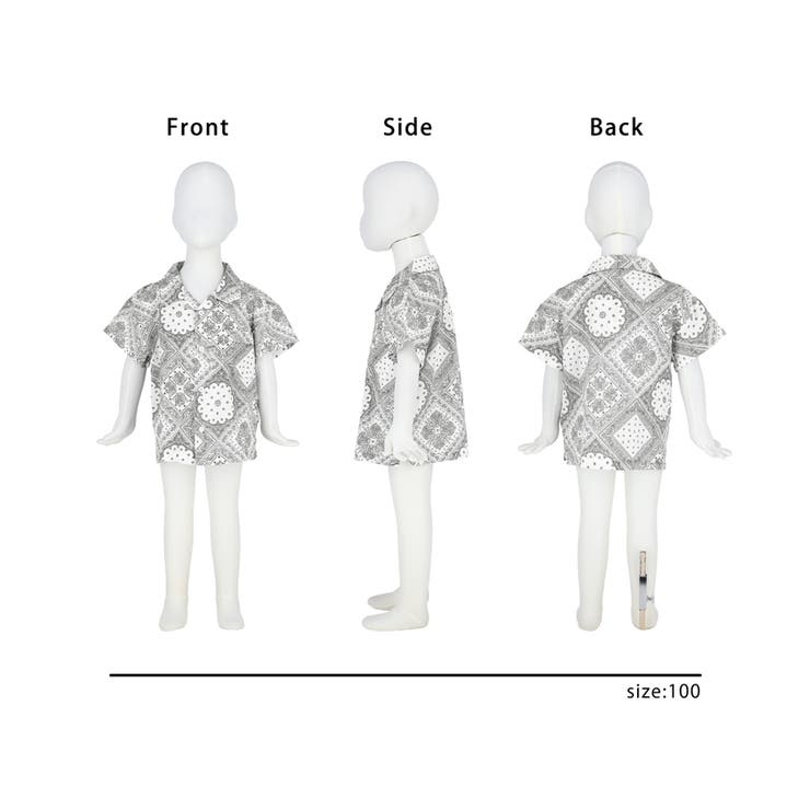 キッズ 親子お揃いバンダナアロハシャツ | coca | 詳細画像15 