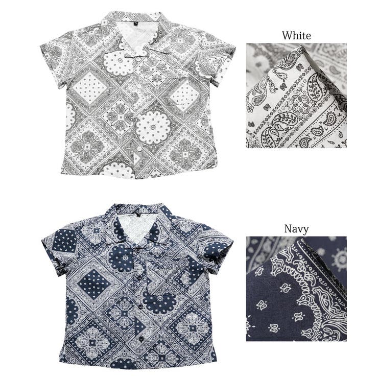 キッズ 親子お揃いバンダナアロハシャツ | coca | 詳細画像17 