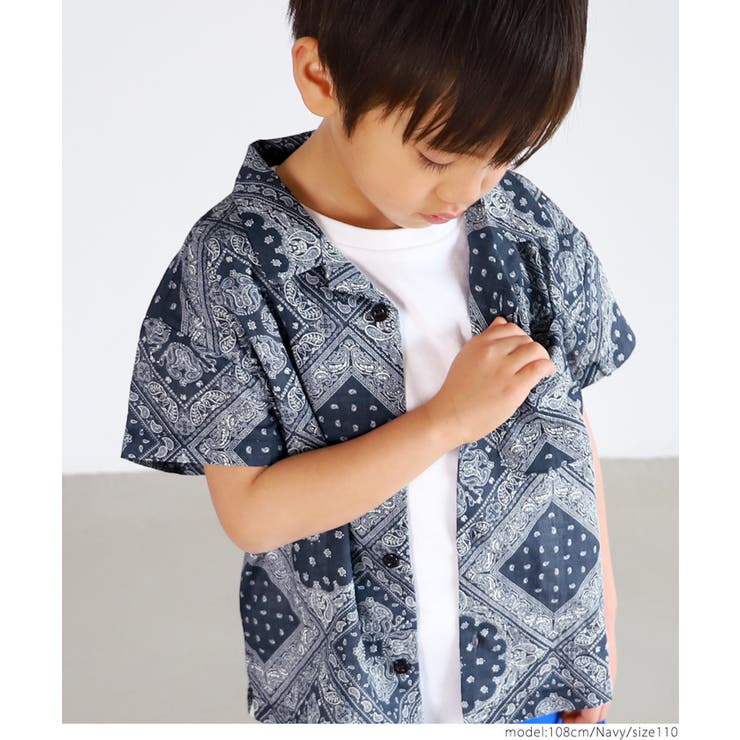 キッズ 親子お揃いバンダナアロハシャツ | coca | 詳細画像12 