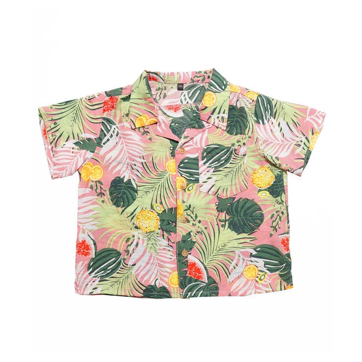 ピンクハウス スイカ柄 アロハシャツ キッズ スイカとパイナップル柄