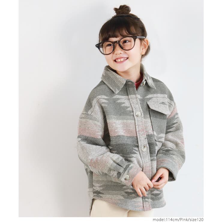 ［Pink］ | キッズ 親子お揃いビンテージライクオルテガジャケット | coca