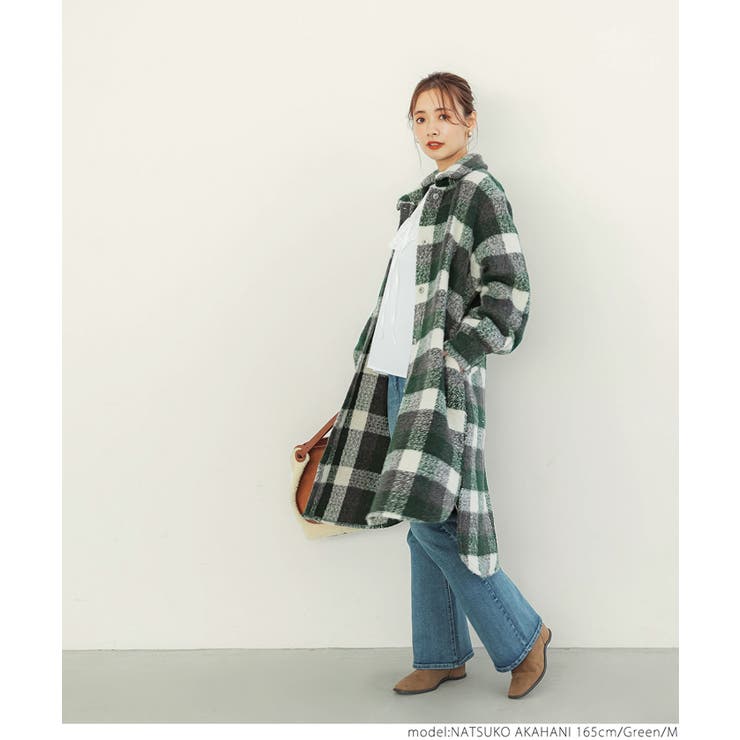 ブロックチェックビックアウター | coca | 詳細画像12 