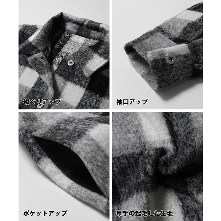 ブロックチェックビックアウター | coca | 詳細画像18 