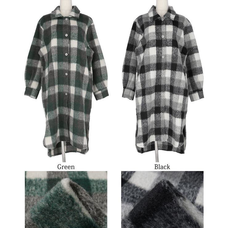 ブロックチェックビックアウター | coca | 詳細画像19 