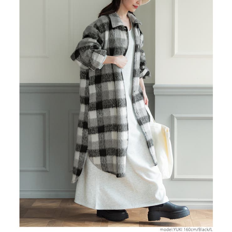 ブロックチェックビックアウター | coca | 詳細画像8 