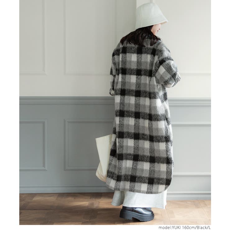 ブロックチェックビックアウター | coca | 詳細画像10 