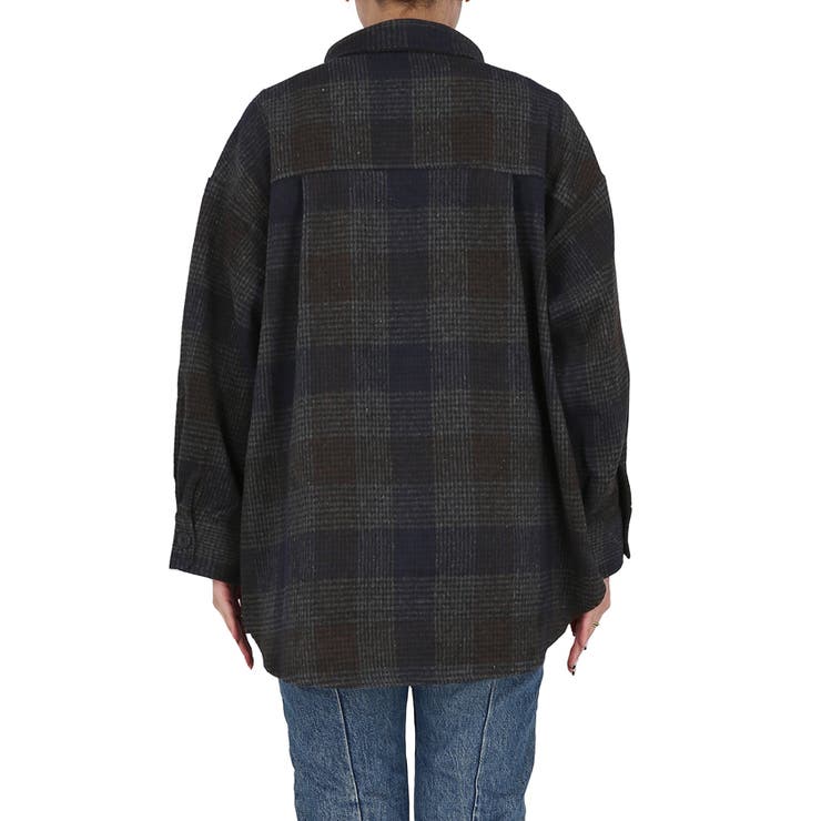 起毛チェック柄ビッグシャツ | coca | 詳細画像6 