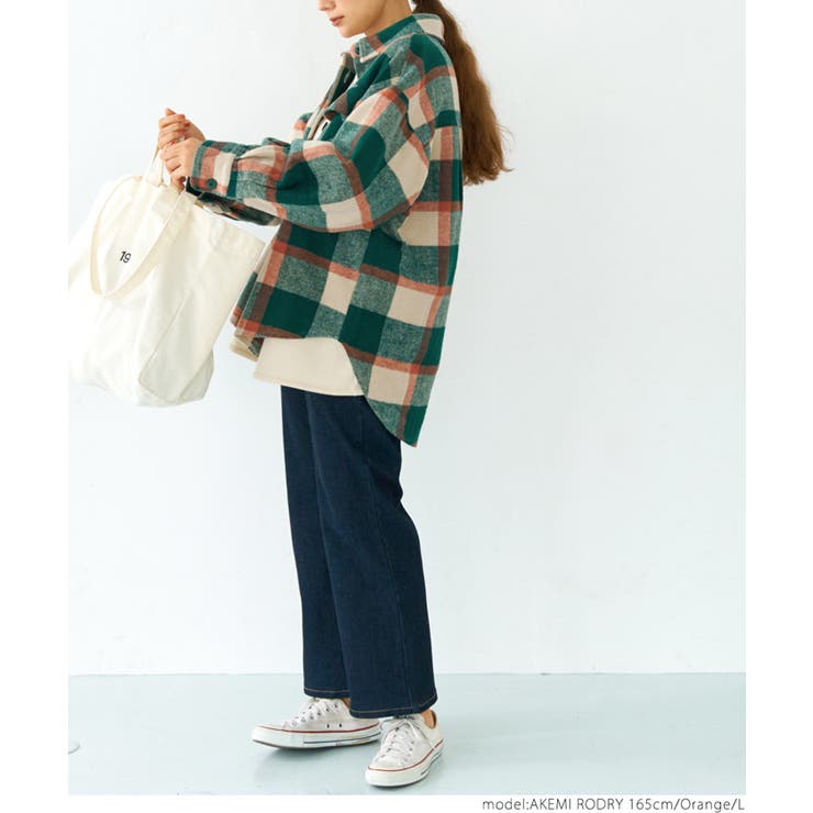 起毛チェック柄ビッグシャツ | coca | 詳細画像9 