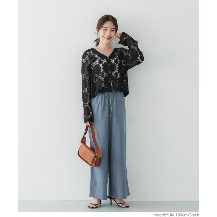 クロシェフラワー柄カーディガン[品番：PA000013983]｜coca