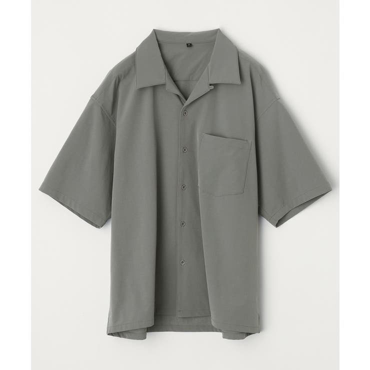 CALEE トリコット4wayストレッチバンドカラーシャツ Flannel ストレッチ バンドカラーシャツ(1 BLACK): : メンズ