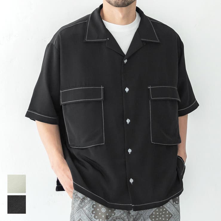 配色ステッチダブルポケットシャツ[品番：PA000014013]｜coca（コカ）のメンズファッション通販｜SHOPLIST（ショップリスト）