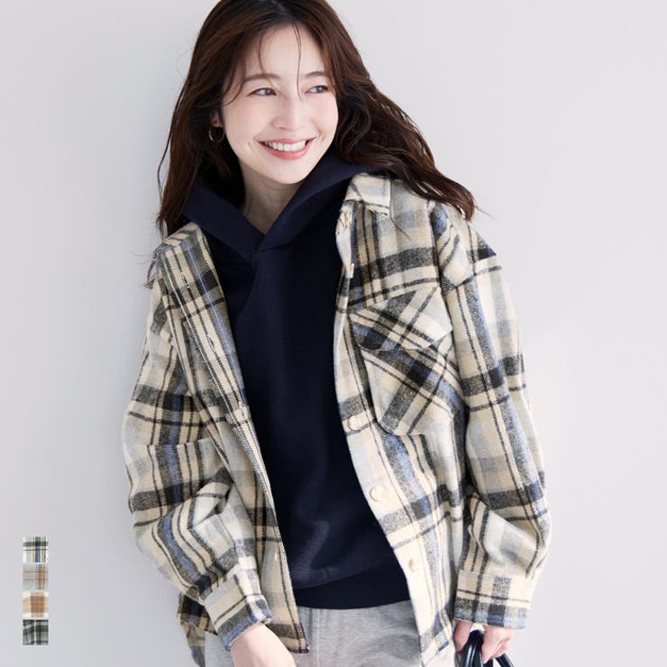 チェックジャケット[品番：PA000014721]｜coca（コカ）のレディース