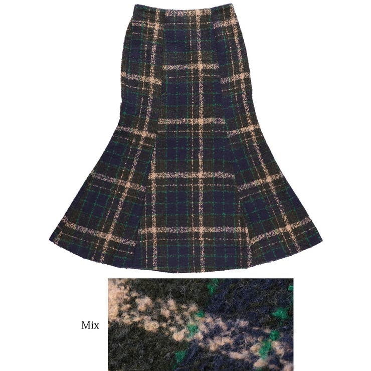 タータンチェックマーメイドスカート[品番：PA000015152]｜coca（コカ