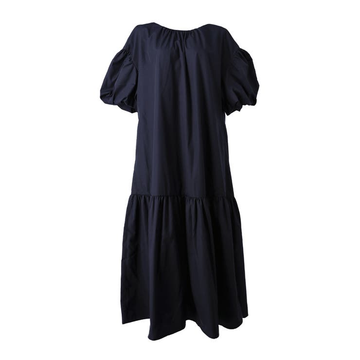 【ROKSANDA】 水色 ボリューム袖 バックリボン Vネック ワンピース lswp203-396.jpg