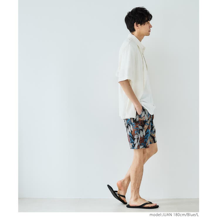 メンズゴブラン織リーフ柄ショートパンツ[品番：PA000015934]｜coca（コカ）のメンズファッション通販｜SHOPLIST（ショップリスト）