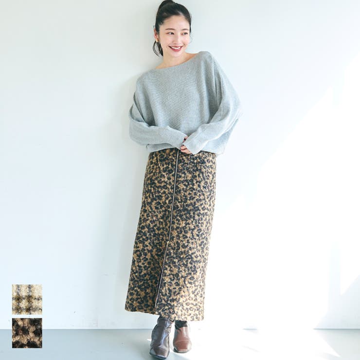超美品 ジップ付柄ボアスカート レディース[品番：PA000016593]｜coca（コカ）のレディースファッション通販｜SHOPLIST（ショップリスト） スカート