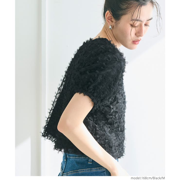 リボンチュールブラウス レディース | coca | 詳細画像13 