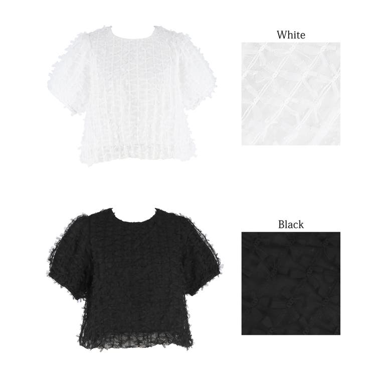 リボンチュールブラウス レディース | coca | 詳細画像17 