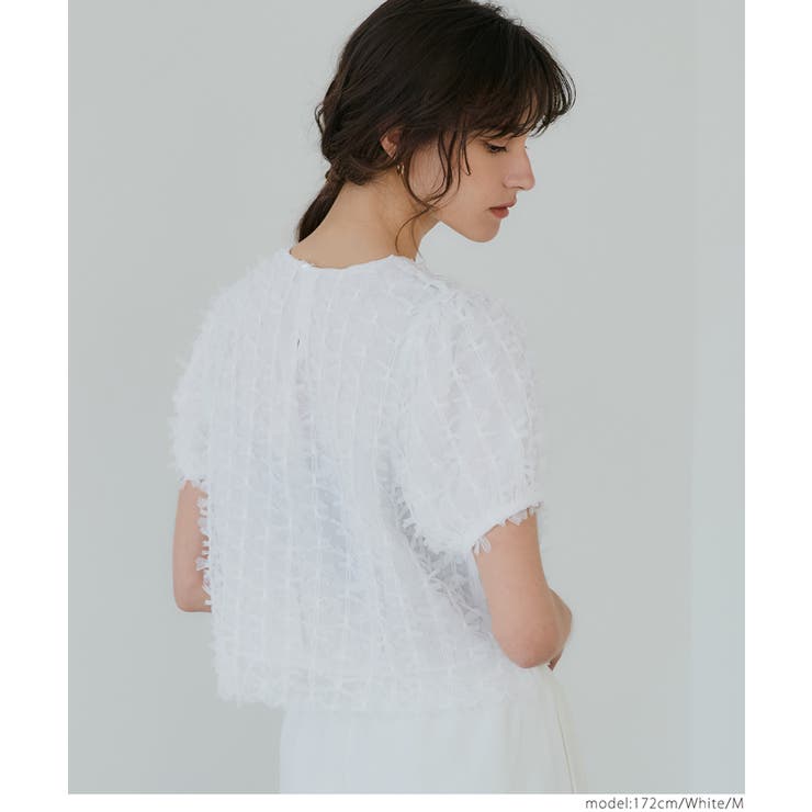 リボンチュールブラウス レディース | coca | 詳細画像5 